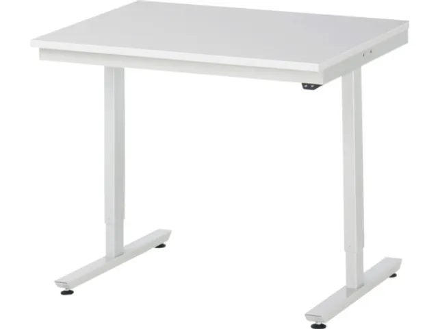 Werkbank elektrisch hoogte verstelbaar 720-1120x1000x800mm wit RAL7035