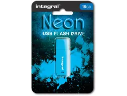 Neon USB 2.0 stick, 16 GB, blauw