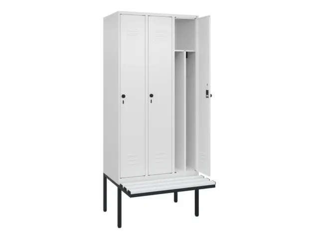 locker voor scheiding van kleding,HxBxD 2120x900x815mm,3vak
