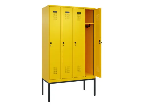 locker,HxBxD 2120x1200x500mm,4vak,vak B 300mm,draaigrendel