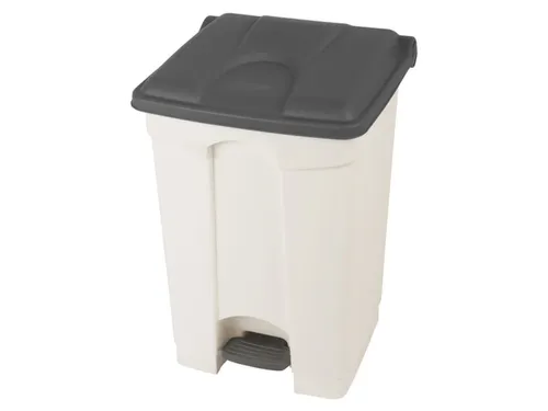 pedaalemmer,1x45l,HxBxD 600x398x410mm,romp PP wit,deksel PP grijs