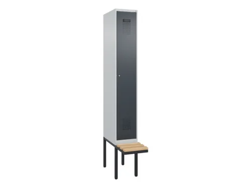 locker met bank,HxBxD 2120x300x815mm,1vak,vak B 300mm,cilinderslot