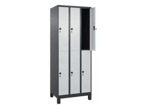 dubbeldekse locker,HxBxD 1950x750x500mm,3x2vak.,vak B 250mm