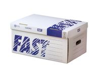 FAST archiefcontainer 520x350x260mm wit/blauw