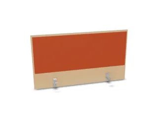 opzetpaneel,v. bureau,aanbouw achter,B 1000mm,NE-esdoorn,BN3012-oranje - 1