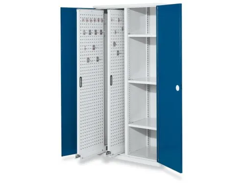 Uitschuifkast 1950x1000x600mm 2uitschuifwanden 3legborden Ral5010