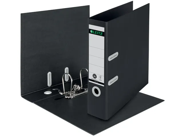 Classeur à levier Leitz Recycle 180° A4 80mm carton noir