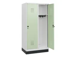 schoollocker,HxBxD 1630x800x500mm,2vak,vak B 400mm,draaigrendel,sokkel