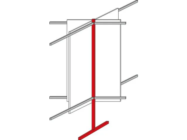 Composant Montant D'angle Croisé H 2050Mm Coloris Aluminium