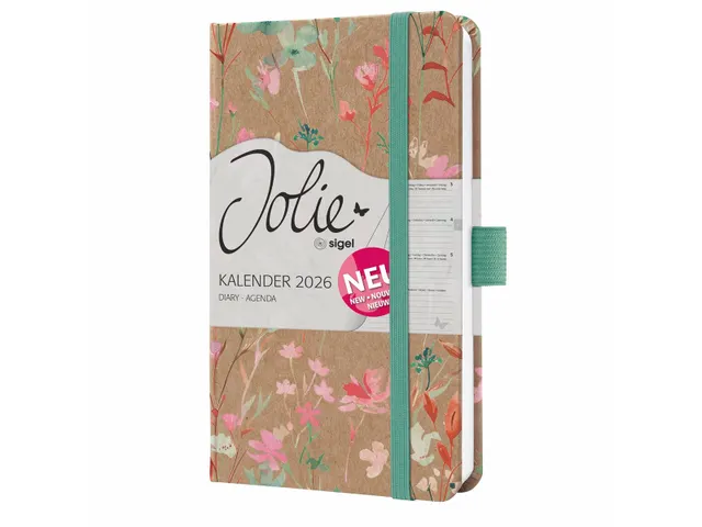 Weekagenda Pure A6 2026 (NL/FR/EN/DU) Green Floral Serenity Hardcover