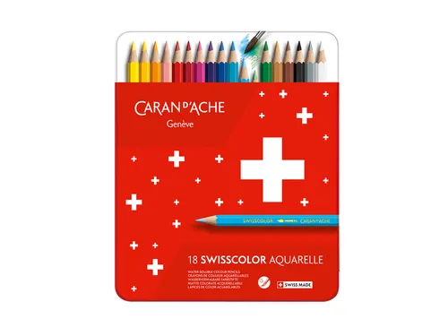 Kleurpotloden Caran D'ache Swisscolor Aquarel 18stuks Assorti