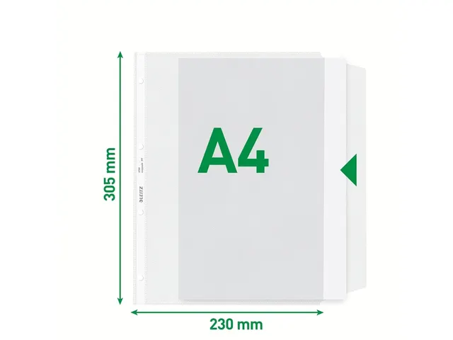 Showtas Leitz 4764 A4 4-gaats PP 0.13mm nerf met klep