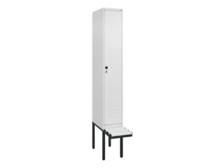 locker met bank,HxBxD 2120x300x815mm,1vak,vak B 300mm,draaigrendel - 1