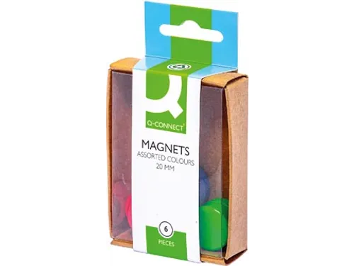 Magneten 20mm Geassorteerde Kleuren 6 Stuks