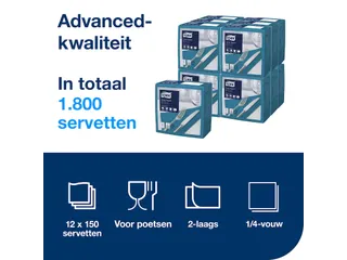 Tork 477906 Dinnerservet Advanced Blauwgroen 39x39cm - 5