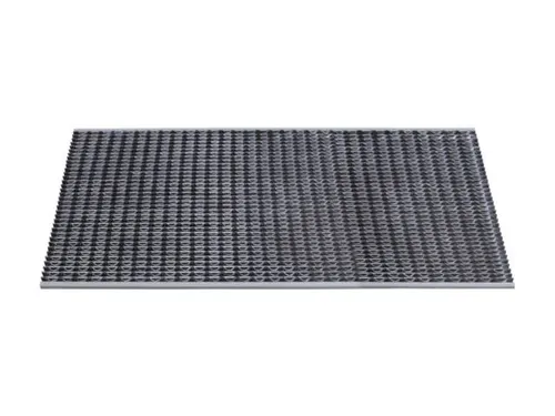 schoonloopmat,v. binnen/buiten,LxB 785x1585mm,zwart/zilverkleurig