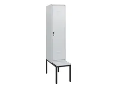locker met bank,HxBxD 1950x400x815mm,1vak,vak B 400mm,draaigrendel