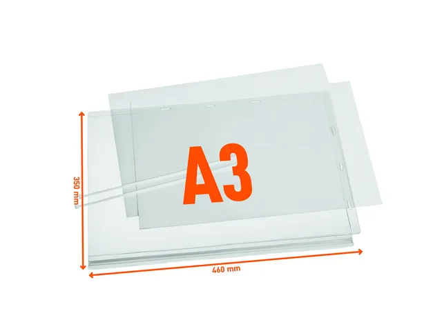DURABLE waterbestendige infohoes A3 met kabelbinders