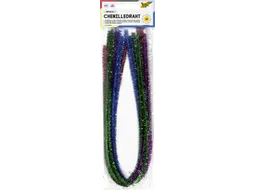 Chenilledraad Folia 50cm 8mm doorsnede 10 stuks metalic assorti