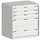 ladekast HxBxD 900x800x525mm 5laden romp RAL7035 front RAL7035