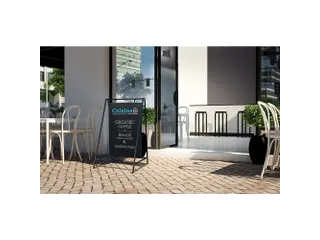 Krijtstoepbord Swing 50x70cm Zwart industrieel frame 15mm - 9