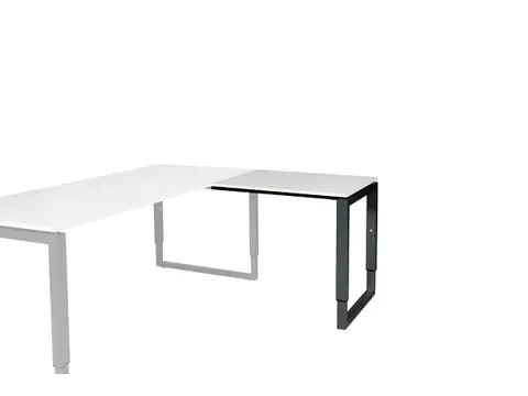 Domino Plus Aanbouw Hoogte Verstelbaar 800x600mm Wit 25mm Zwart