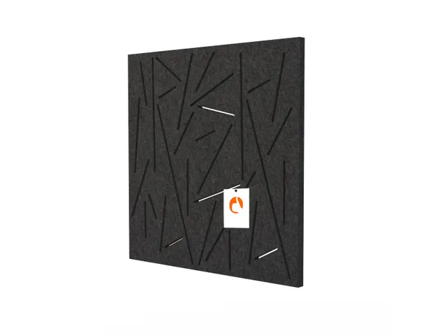 Akoestisch wandpaneel vierkant met patroon uitsnede 100x100cm Zwart