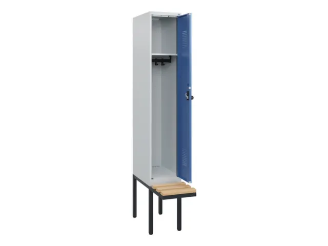 locker met bank,HxBxD 1950x300x815mm,1vak,vak B 300mm,draaigrendel