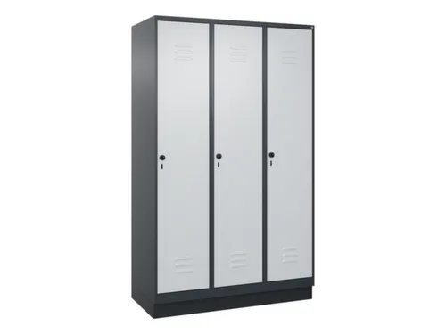locker voor scheiding van kleding,HxBxD 1950x1200x500mm,3vak