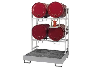 Complete Aanbieding Stapelframes 2X 2X200L Vaste Opvangbak Verzinkt - 1