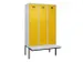 locker met bank,voor scheiding van kleding,HxBxD 2120x1200x815mm,3vak