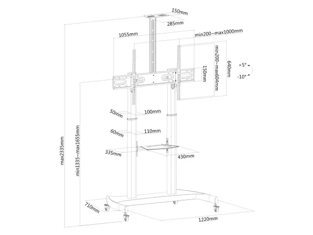 Plasma-m1950e Neomounts Verrijdbaar Flatscreen Meubel