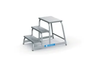 machine-opstapje bordes H 600mm 3treden aluminium - 3