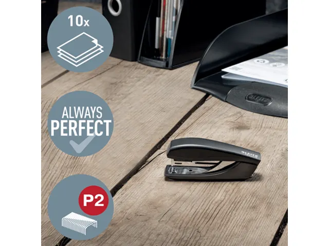 Nietmachine Leitz Nexxt Recycle mini 10 vel zwart