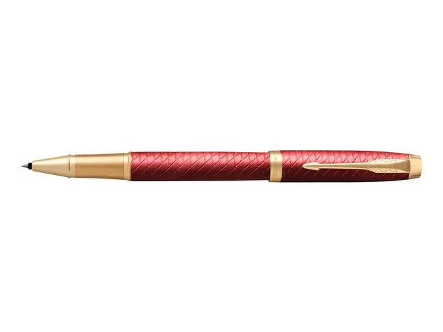 Rollerpen Parker IM Premium Red Lacquer GT Fijn Zwarte inkt
