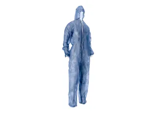 pp non woven coverall met pe coating maat XXL blauw 50 Stuks - 5