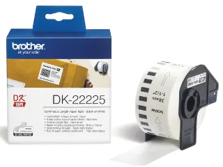 Etiket Brother DK-22225 38mm thermisch 30-meter wit papier - 1