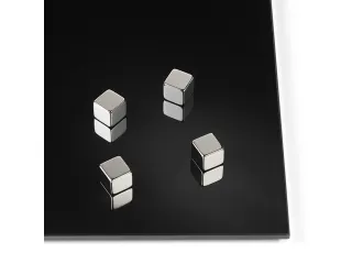 Glasbordmagneten Naga 10x10x10mm vierkant set a 4st. zilver - 2