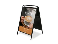 Stoepbord A-Board Elegant Staal Zwart 50x70cm