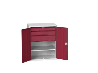 universele kast,HxBxD 1000x800x550mm,1xStalen bodem,3lade(n) - 1