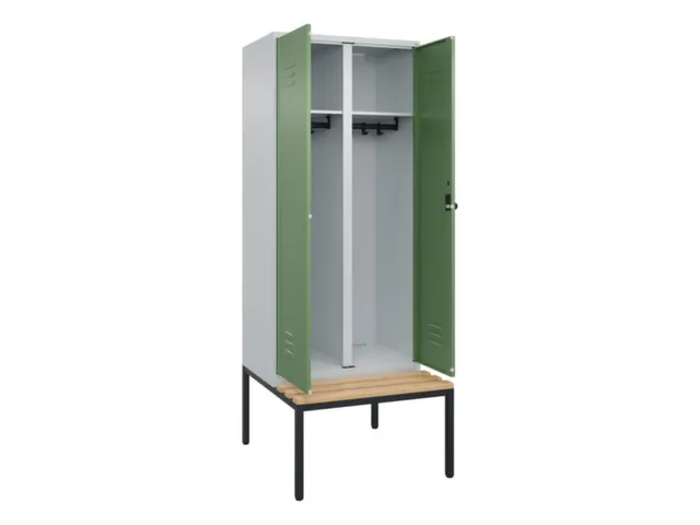 locker voor scheiding van kleding,HxBxD 2120x800x815mm,2vak