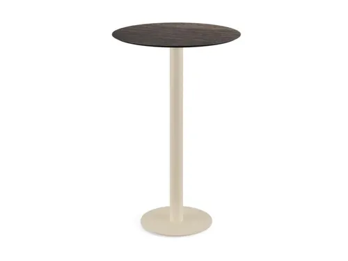 statafel,HxØ 1090x700mm,rond,schotelvoet zandkleuren