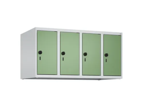 opzetkast,v. locker,4vak.,vak B 250mm,HxBxD 500x1000x500mm,vleugeldeur
