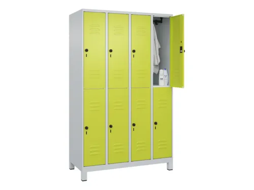 dubbeldekse locker,HxBxD 1950x1200x500mm,4x2vak.,vak B 300mm