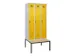 armoire vestiaire avec banc noir et blanc,HxlxP 2120x900x815mm