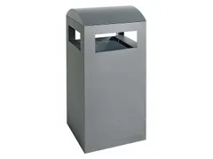 afvalbak,v. buiten,90l,HxBxD 1050x450x450mm,legbord,romp staal RAL7016