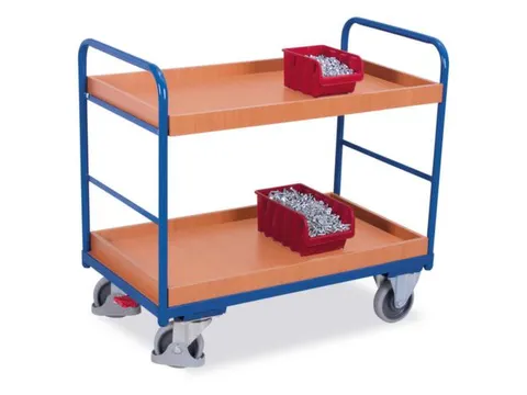 Etagewagen 250kg 1000x600mm H 950mm 2 Etages Hout Ral5010