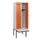 locker met bank,HxBxD 1950x600x815mm,2vak,vak B 300mm,draaigrendel