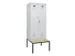 locker met bank,voor scheiding van kleding,HxBxD 2120x800x815mm,2vak