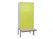 locker voor scheiding van kleding,HxBxD 2120x900x815mm,3vak
